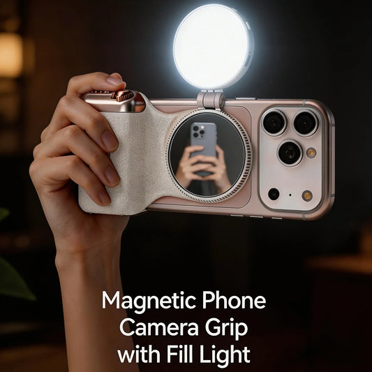 Magnetic Camera Grip with Light